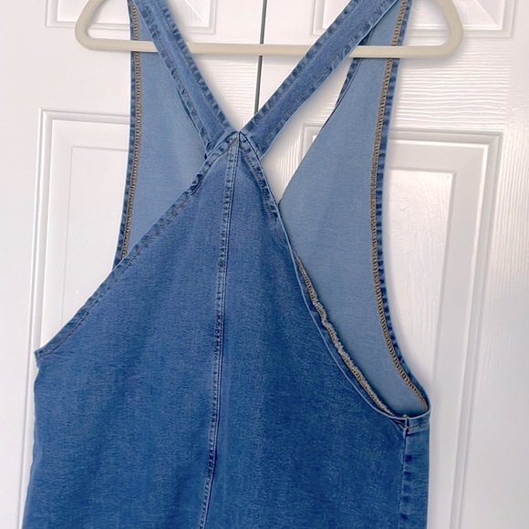 Denim Zip Front Romper XL - Picture 3 of 4